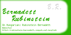 bernadett rubinstein business card